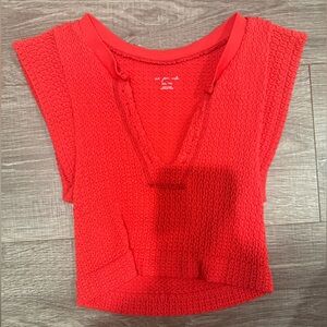 Urban Outfitters Red Knit Crop Top